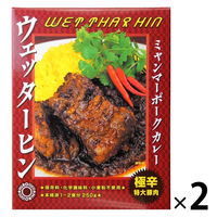 ミャンマーポークカレー ウェッターヒン 極辛＜特大豚肉＞ 250g 1セット（1個×2）レトルト 北野エース