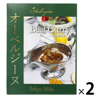 オーベルジーヌ ビーフカレー 中辛口 180g 1セット（1個×2）エスエスフード レトルト 北野エース
