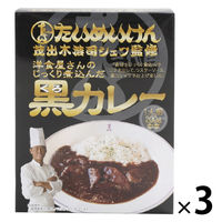 洋食屋さんのじっくり煮込んだ黒カレー たいめいけん 中辛 1人前・200g 1セット（1個×3）スダトモ レトルト 北野エース
