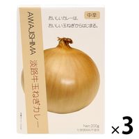 淡路牛玉ねぎカレー 中辛 化学調味料不使用 200g 1セット（1個×3）キャニオン・スパイス レトルト 北野エース