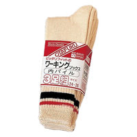 おたふく手袋 フィットパイル3足組(キナリ先丸) #733 1組(3足)（直送品）