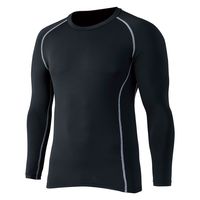 おたふく手袋 オタフク JW-174 黒 L ストレッチ クルーネック 1枚（直送品）