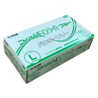 エブノ ニトリルNEOライト(ブルー)PF 24257200 L 536(100マイイリ) 1梱(100枚入x30箱)（直送品）