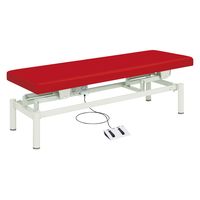【軒先渡し】高田ベッド 電動診察台(電動ハイローベッド) 25353600 ビニルレザーレッド TB-912(W60XL180CM) 1台（直送品）
