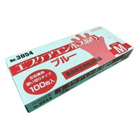 エブノ エブケアエンボス絞り(箱入)ブルー 24952900 M 3054(100マイイリ) 1梱(100枚入x60箱)（直送品）