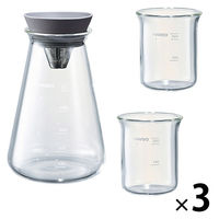 HARIO (ハリオ) 3点セット ピッチャー ビーカーグラス 耐熱ガラス CTP-BG-LO 1セット(3組)
