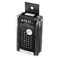 &NE nikii 究極にこだわった キッチンスポンジ 型崩れしにくく へたりにくい 泡立ち抜群 ブラック 1個 日本製 エヌ・エレファント