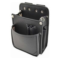 コヅチ 内側ポケット付レザー腰袋 B 黒 1セット(5個)（直送品）