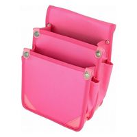 コヅチ 内側ポケット付ナイロン腰袋 A2 桃 1個（直送品）