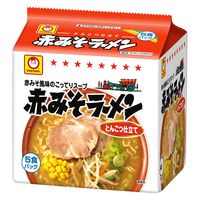 北海道・東北・静岡・中京地区限定 マルちゃん 赤みそラーメン 5食パック 1個 東洋水産 - アスクル