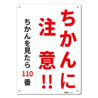 icachan様ご確認用！！ セーフラン安全用品 一般表示板 ちかんに注意!! 254x356mm J2664