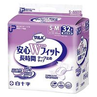 白十字 PUサルバ安心Wフィット 35594(S-Mサイズ)32マイイリ 1箱(32枚入x2袋入)（直送品）