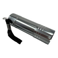 ミニフラッシュライト FL02（シルバー）懐中電灯 LED 小型 防災 持ち歩き 軽量 アルミ素材 乾電池式 単四 コンパクト ハンディライト 携帯用（直送品）