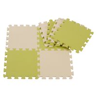 シービージャパン やわらかジョイントマット ポルト 30×30×厚み1cm 抹茶 1セット（8枚入）