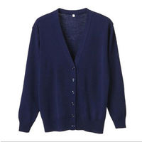 D-PHASE（ディーフェイズ） 抗ピル長袖カーディガン 女性用 ネイビー 3L D1001（わけあり品）