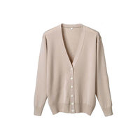 ディーフェイズ 抗ピル長袖カーディガン/ベージュ/M D1001 1枚（わけあり品）