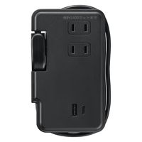 延長コード USB付 電源タップ 3個口 USB-A×1ポート USB-C×1ポート 0.9m ブラック H2M50091U1CBK 1個