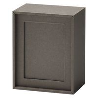 無印良品 フォトフレームにもなるトレカケース 約幅90×奥行110×高さ57mm ダークグレー 良品計画