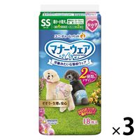 マナーウェア 女の子用 SSサイズ 超小～小型犬用 18枚 ペット用 3袋 ユニ・チャーム