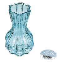エコー金属 ガラス花瓶(ブルー) 2299-441 1箱(6個入)（直送品