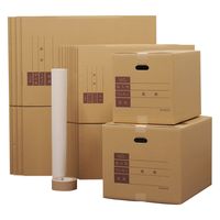 トッパン・コスモ 引越しセット1~2人 ダンボール 15枚+テープ+緩衝材 ZH27-0015-SK 1セット（直送品）