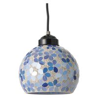 イシグロ モザイク ペンダントライトL(黒コード付き) バハールブルー 21492 1個（直送品）