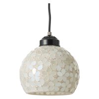 イシグロ モザイク ペンダントライトL(黒コード付き) バハールホワイト 21490 1個（直送品）