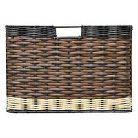 アイリスオーヤマ ウッディバスケット深型 ブラウン IMK-38D 1セット(1個×4)