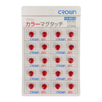 クラウングループ カラーマグタッチ丸型 10mm 赤 CR-MG10-RX20 1枚(20個)