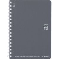 コクヨ ソフトリングノート(ドット入り罫線) A6 50枚 ダークグレー ス-SV351BT-DM 1冊