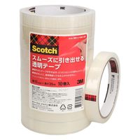 スリーエム(3M) スコッチ スムーズに引き出せる透明テープ 大巻 3インチ 補修 幅15mm×長さ35m 50巻 600-3-1535-10P