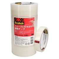 スリーエム(3M) スコッチ スムーズに引き出せる透明テープ 大巻 3インチ 補修 幅18mm×長さ35m 50巻 600-3-1835-10P