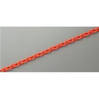 日本緑十字社 プラスチックチェーン 蛍光オレンジ PTー610KYR 長さ10m 線径6mmΦ ポリエチレン 284212 1本（直送品）