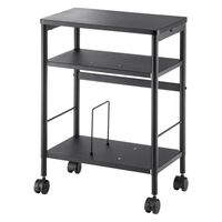 サンワサプライ 高さ可変ワゴン 幅500×奥行300×高さ620～740mm ブラック WG-MX01BK 1台（直送品）