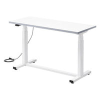 サンワサプライ 電動昇降作業台 メラミン化粧天板 幅1200×奥行500mm ホワイト ERD-WDKM12050W 1台（直送品）
