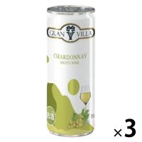 イタリア　グランヴィラ シャルドネ 白ワイン 辛口 250ml 缶 1セット（1本×3本） メモス　飲み切り　缶ワイン 小容量