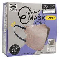 伊藤忠リーテイルリンク マスク習慣 E-lineマスクふつう グレー×ネイビー 30枚×5箱 4933691977725 1セット(5箱)（直送品）
