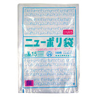 福助工業 ポリ袋 ニューポリ袋 003 No.15 ひも付き 5527 1袋(100枚)（直送品）