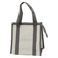 モノクロスクエア保冷トートバッグ グレー LAKOLE/ラコレ