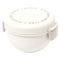 モノクロどんぶりランチボックス ホワイト LAKOLE/ラコレ