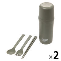 カトラリーSET カーキ 1セット（1個×2） LAKOLE/ラコレ