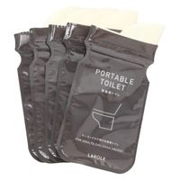 どこでも簡易トイレ 5枚セット ブラック LAKOLE/ラコレ