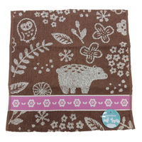 林 ウォッシュタオル モニプー ポルク ベア 20枚セット ブラウン(茶) WN503400 1セット(20枚入)（直送品）