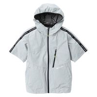 GG（ジージー） ＥＦ半袖ブルゾン シルバーグレー 6L  0129-01　1着　「服単品」（直送品）