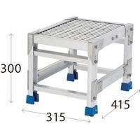 アルインコ 作業台(天板エキスパンドメタルタイプ)1段 天板寸法300×400mm 高0.3m CSBE133S 1台 468-7972（直送品）