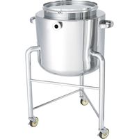 MONOVATE 鏡板型耐圧ジャケット密閉容器 バンド式 断熱槽・脚付 35L DT-CTL-TJJ-L-36 1個 364-2699（直送品）