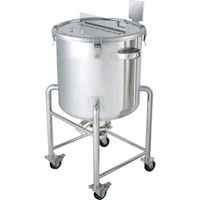 MONOVATE ステンレス鏡板型攪拌機座付容器タンク底バルブ100L DTM-47H 1個 136-0447（直送品）