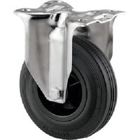 テンテキャスター プレート式キャスター"ALPHA(ゴム車) φ160 固定式 3478PVO160P63 1個 256-0603（直送品）