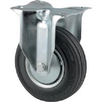 テンテキャスター プレート式キャスター"ALPHA(ゴム車) φ160 固定式 3478DVJ160P63 1個 255-9043（直送品）