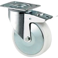 テンテキャスター プレート式キャスター"ALPHA(ナイロン車) φ160 自在式(トータルロック付) 3477UOH160P63 1個（直送品）